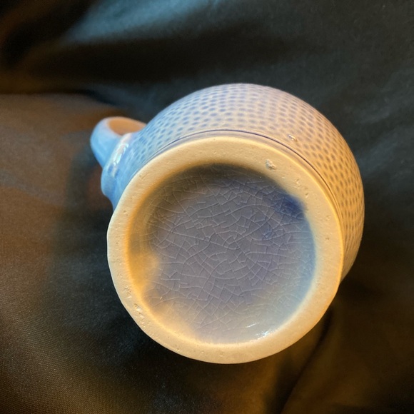 Vintage Gerzit Staffel Cobalt Blue Salt Glazed Pitcher and Glass Set - Picture 4 of 10